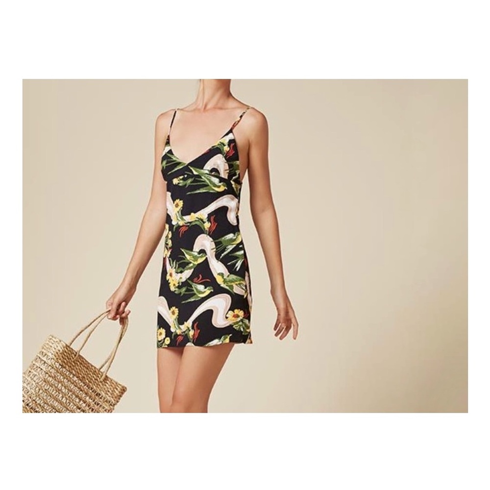 Reformation bethany parrot dress